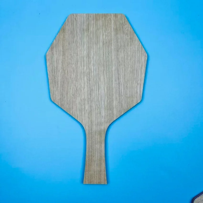 New Hexagon Table Tennis Racket DIY Kit Limba Face Material Bottom Cr Replica Manual Guide for Bat Building