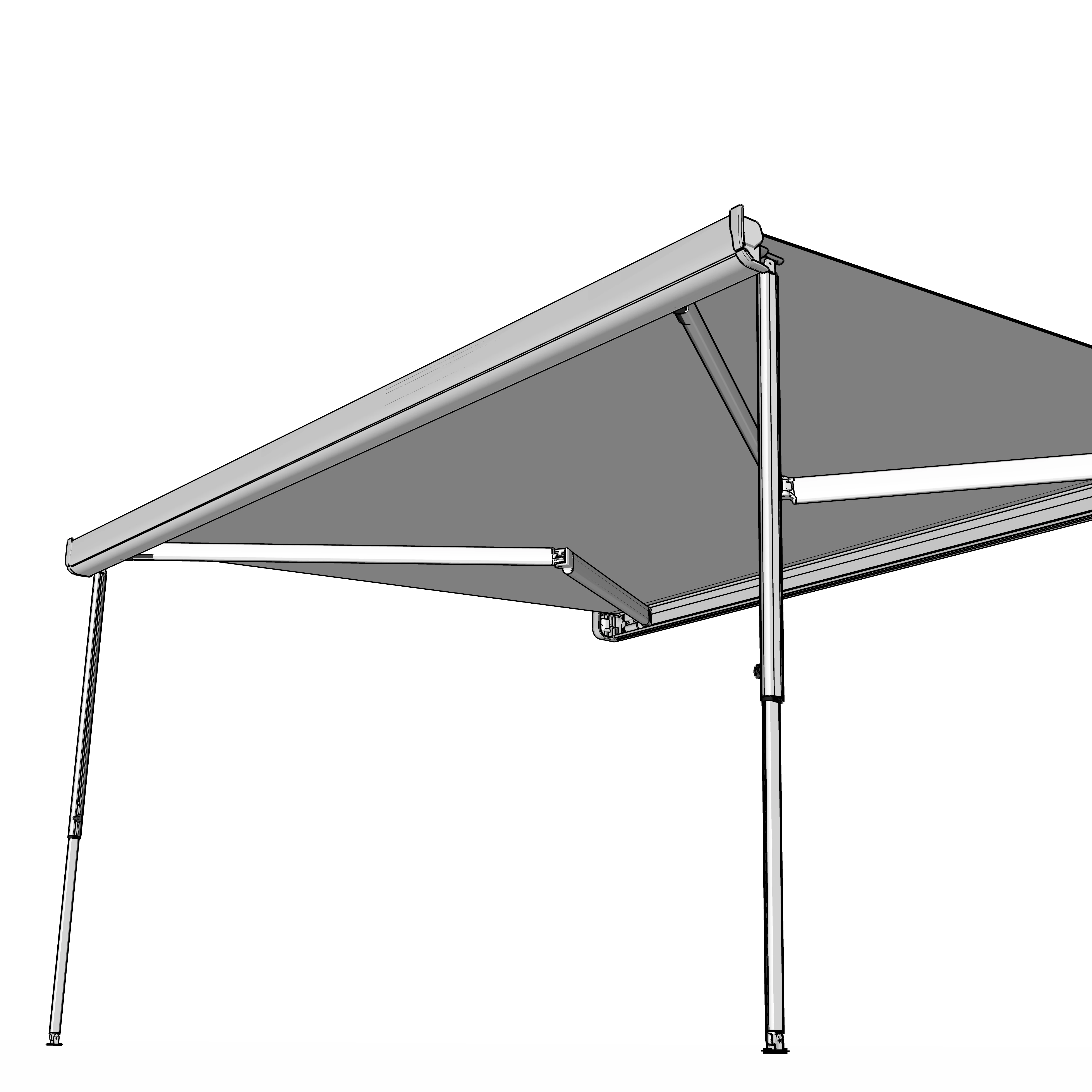 

S27 Standard Type Manual Control Rv Trailer Awning