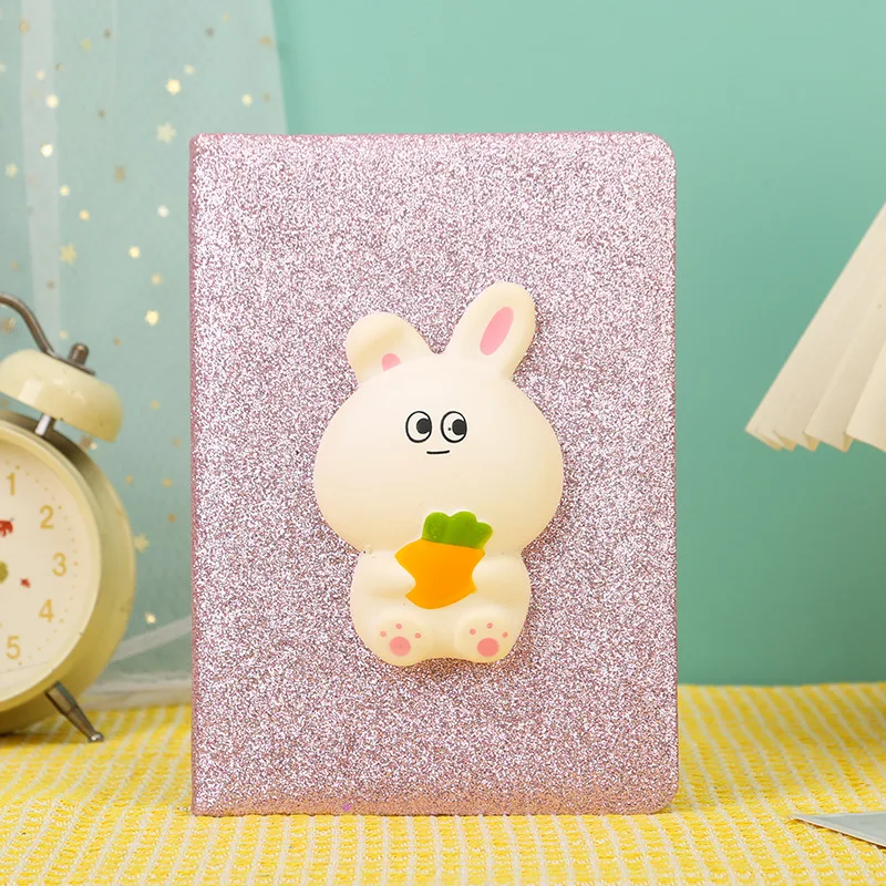 Notebook for Girls Notebooks with Squishy Unicorn Cute Decompression Journal for Girls Women, 64 Pages Notebook Gifts for Kids