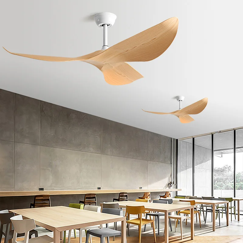 

Modern Ceiling Fan without Lamp Black White Ceiling Fan with Remote 6 Speed adjustable Living Room Decorative Fan