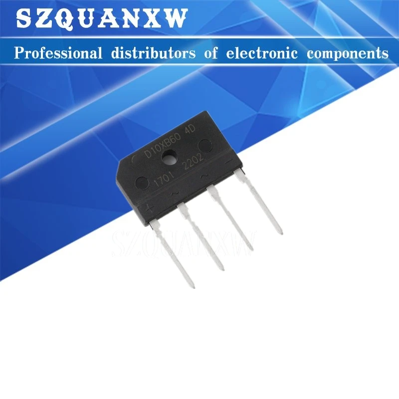 10PCS D10XB60 bridge rectifier 10A 600V D10 XB60 new and original IC