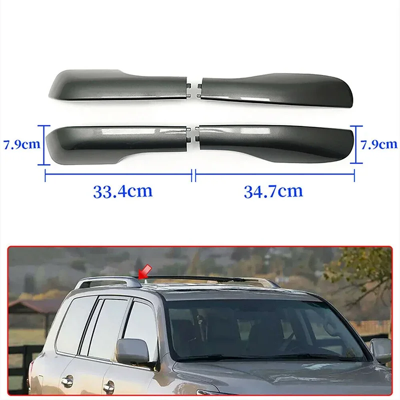 4Pcs/set Roof Rack Protection Covers Car Accessories For Lexus LX570 2008-2016 Automobile Roof Luggage Rack Trim Contains Cover