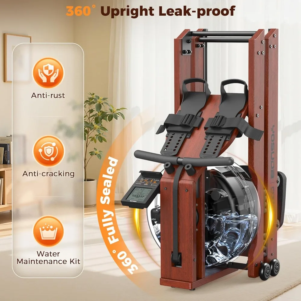 تجديف مائي قابل للطي للاستخدام المنزلي، سعة 400 رطل، شاشة وبلوتوث، مقعد مريح