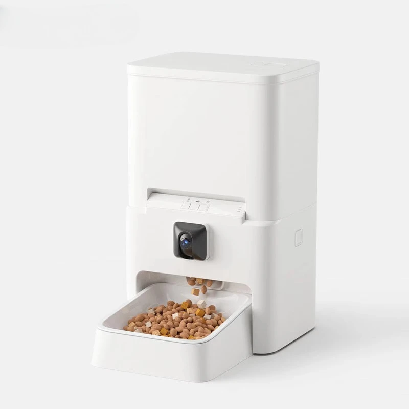 Rugged and stylish 6-liter capacity intelligent automatic pet feeder for cats, dogs,  remotely operated, battery powered, feeder