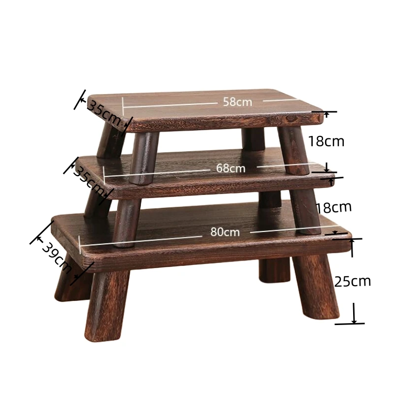 Mały japoński stolik do herbaty tradycyjny prostokąt Paulownia drewno azjatyckie meble antyki salon niski stół podłogowy do jadalni