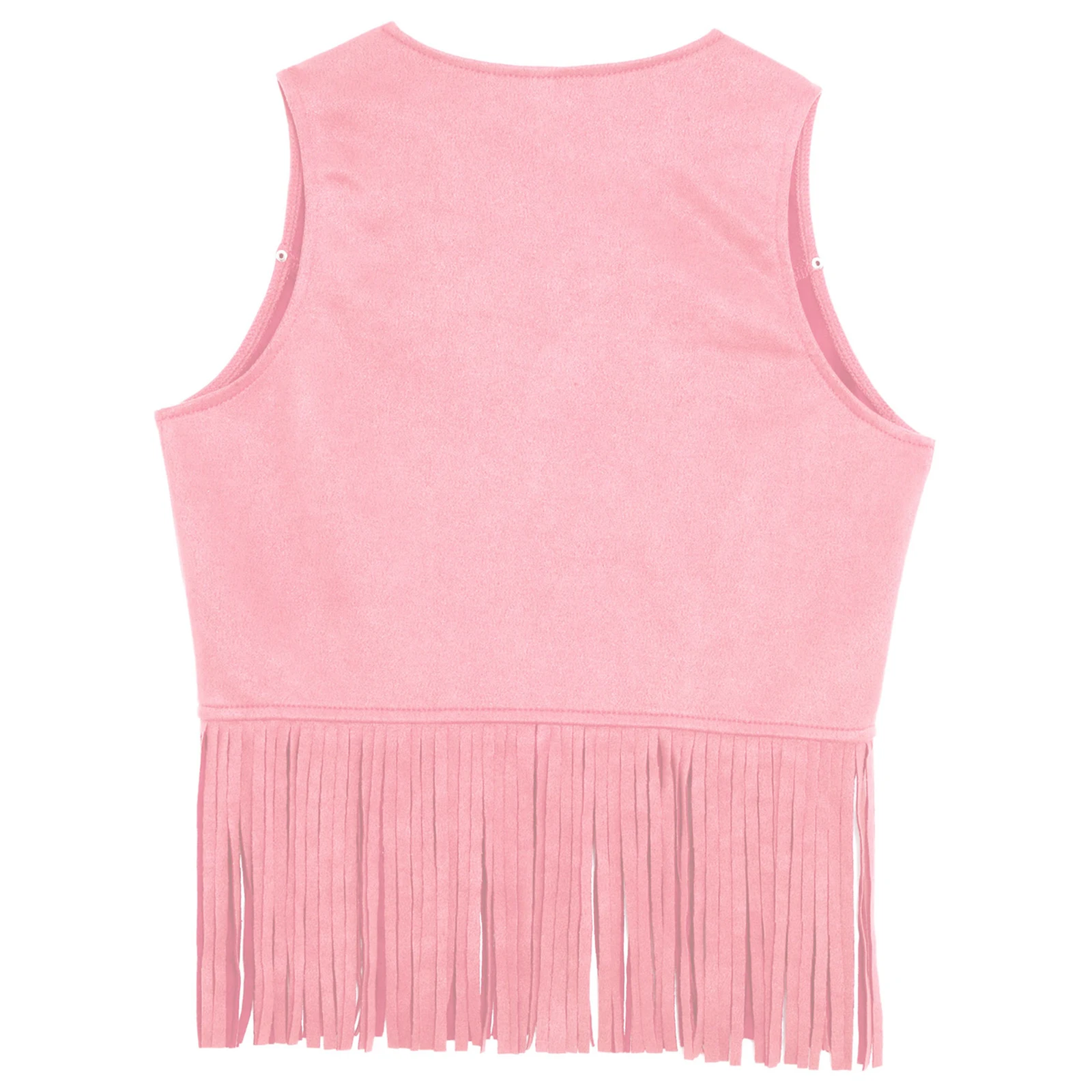 Childs Western คาวบอยเสื้อกั๊กเด็กผู้หญิงเด็ก Fringed Tassels ประสิทธิภาพฮาโลวีนเครื่องแต่งกายสําหรับ Carnival Theme Party เสื้อกั๊ก