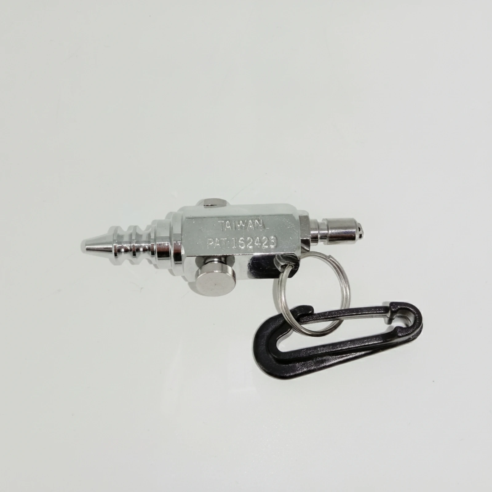 Metal Scuba Inflator with Carabiner Mini Hand-operated Accessory for Scuba Diving Jacket and Wing Setup view 3