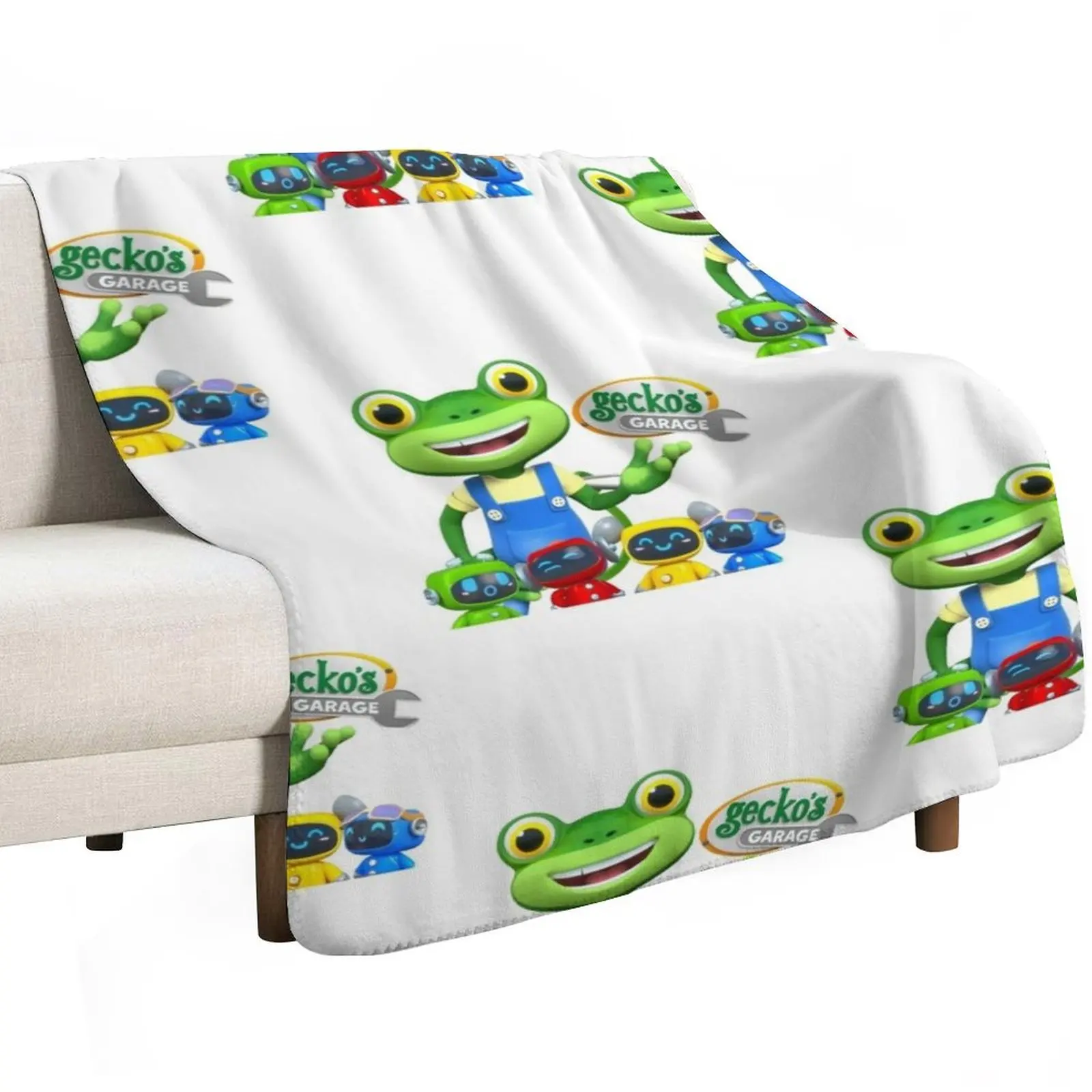 geckos garage Throw Blanket Furry Summer Beddings Single decorative Decorative Sofas Beach Blankets