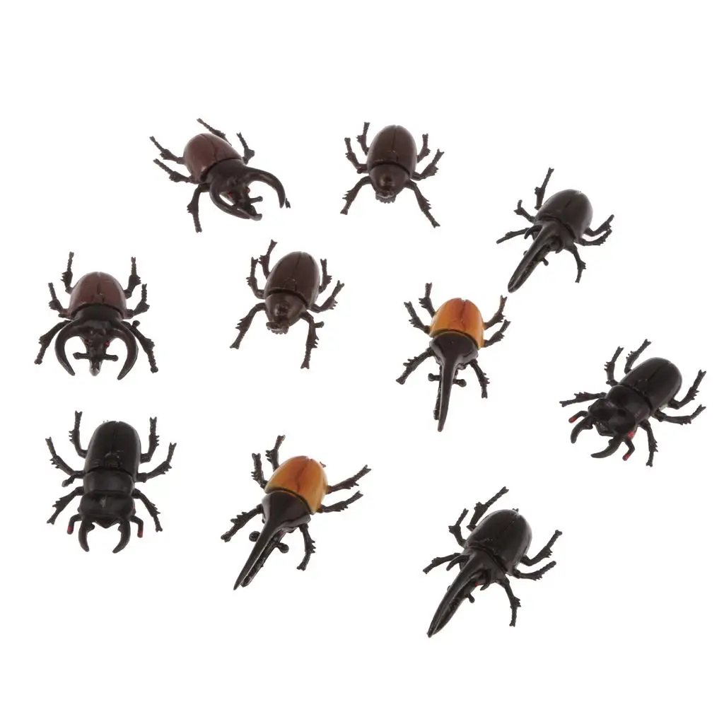 Mini plástico inseto modelo para crianças, halloween partido, 10 pcs