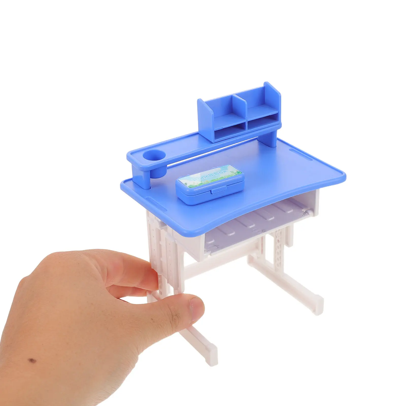 

1 Set Miniature Desk Chair Set Realistic Dollhouse Classroom Furniture Pretend Play Learning Mini Supplies - Dollhouse School