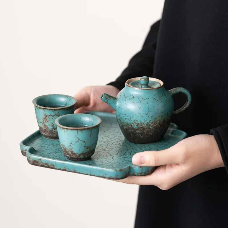 Multicolor Retro Tea Ceremony Set Colorful Tea Tools Set Luxury Chinese Tea Tools Gift Cool Small Tea Set Turned into Retro Gift