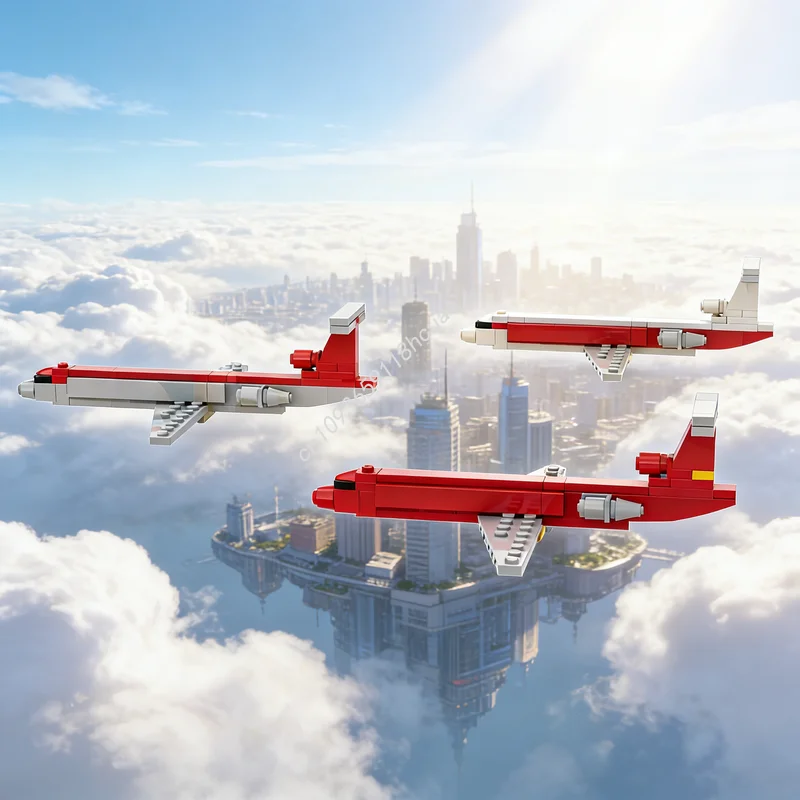 

Набор строительных блоков MOC «Авиалайнеры Boeing», 138 деталей, архитектурная модель, игрушка-конструктор, идея для творчества, креативный рождественский подарок