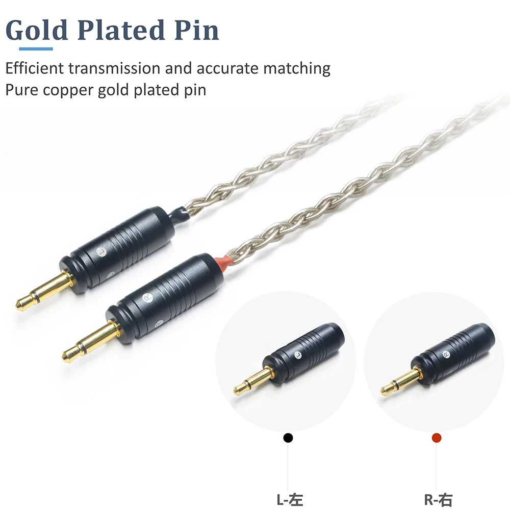 GUCraftsman 6N Single Crystal Silver Headphone Cable for Focal Elegia Clear MG Stellia Clear Pro MG Elear Celestee Radiance