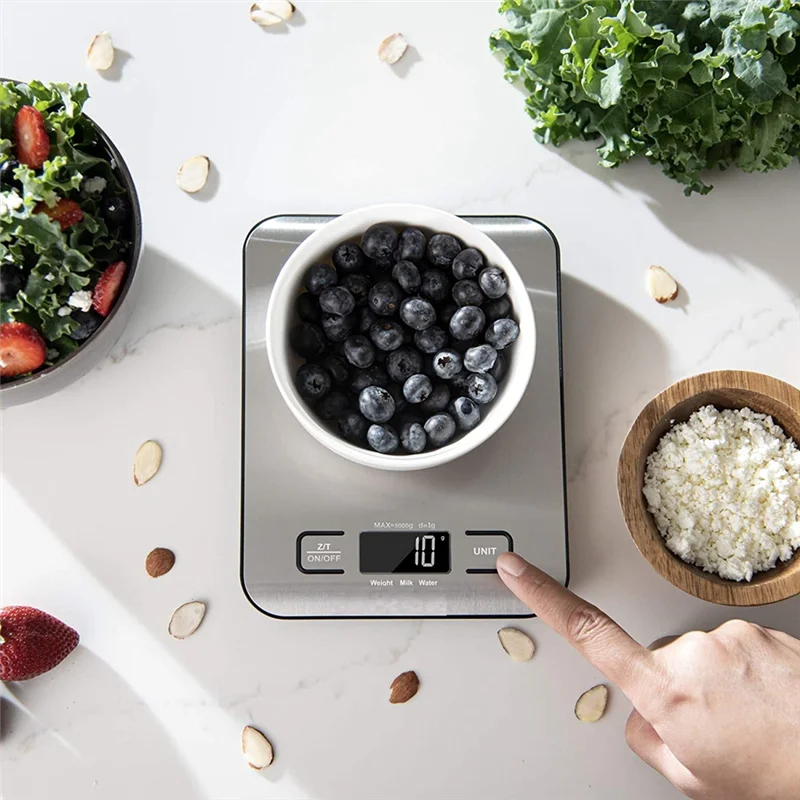 Balança Digital Food Kitchen, Peso em Gramas e Onças para Assar e Cozinhar, Pesagem Precisão