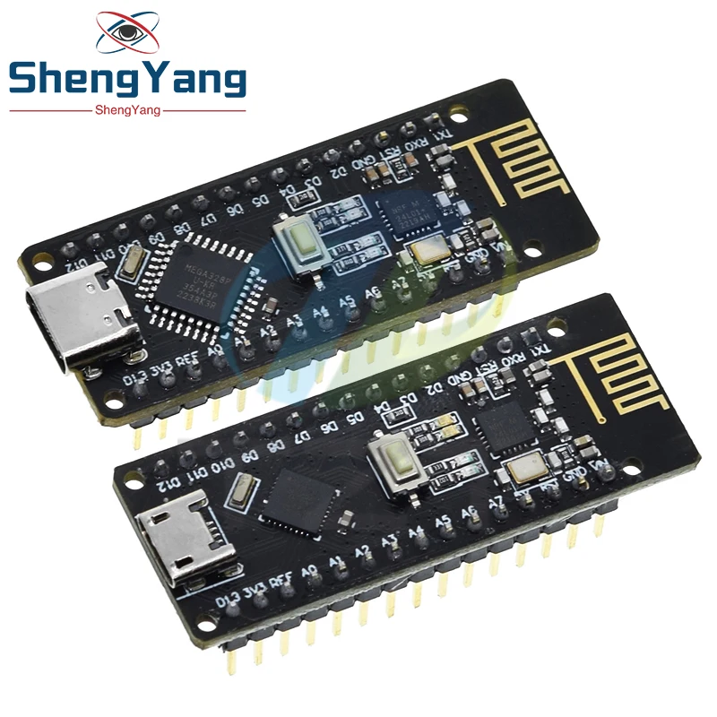 Imagem -04 - Tzt Rf-nano Placa Micro Usb sem Fio para Arduino Integrate V3.0 Atmega328p Qfn32 5v 16m Ch340 Nrf24l01 2.4g