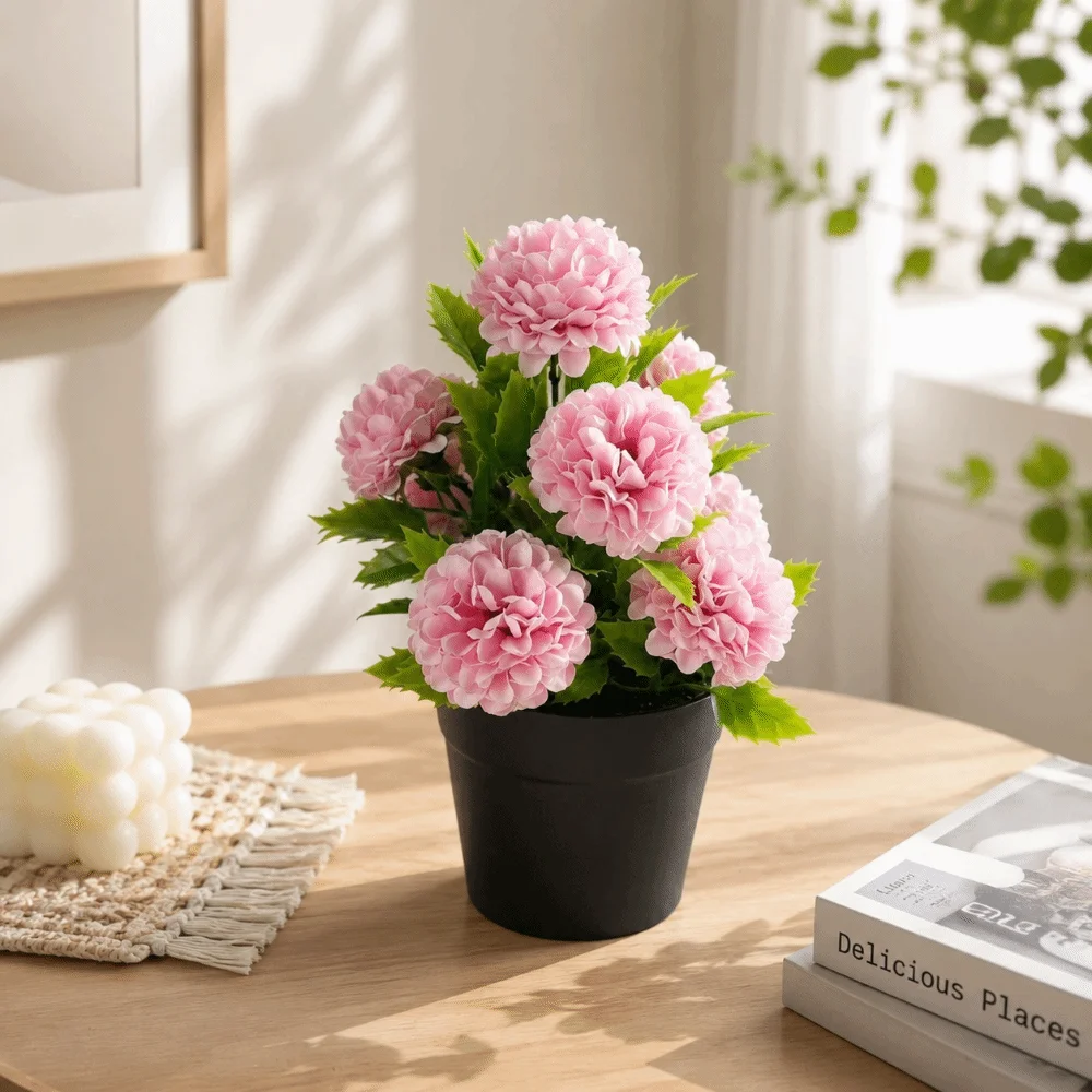 Fleurs artificielles DIY au design réaliste, ornements multicolores, pivoine en soie simulée, décoration intérieure, plante verte, bonsaï, décoration de la maison