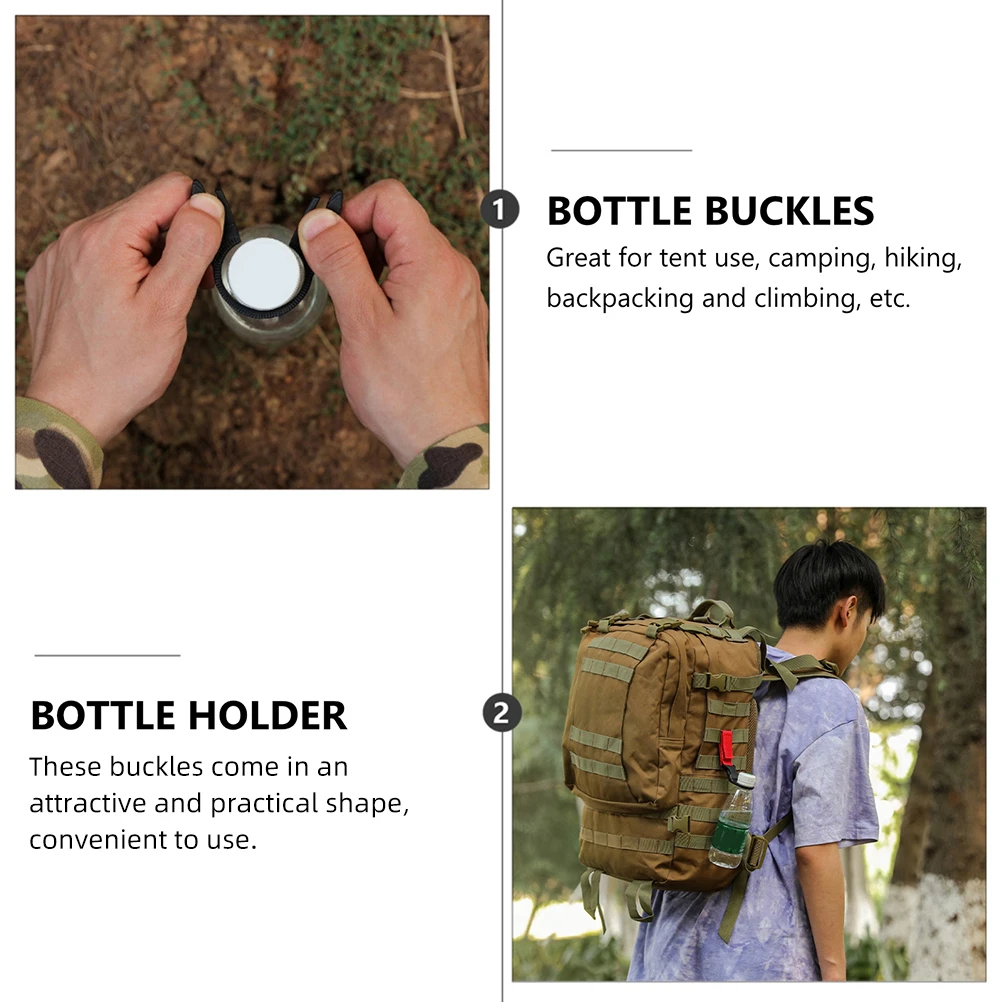 

16pcs Water Bottle Hanging Buckle Multifunctional Portable Outdoor Gear Clip Nylon Webbing Strap Keychain Belt Buckles For