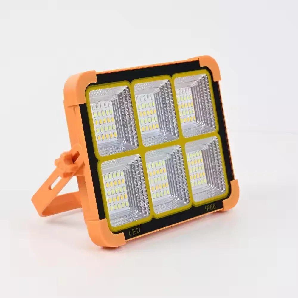 Outdoor Portable LED Solar Floodlight Rechargeable 500W Spotlight Lantern Suitable for Emergency Lighting Camping Searchlight