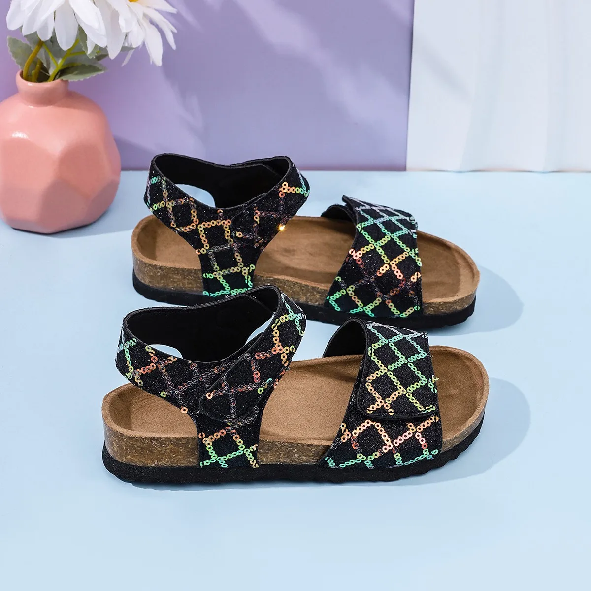 Summer Flat Children's Sandals 2025 Mixed Colors Beach Kids Sandals Light Casual Platform Shoes Outdoor Open Toe Sandalias