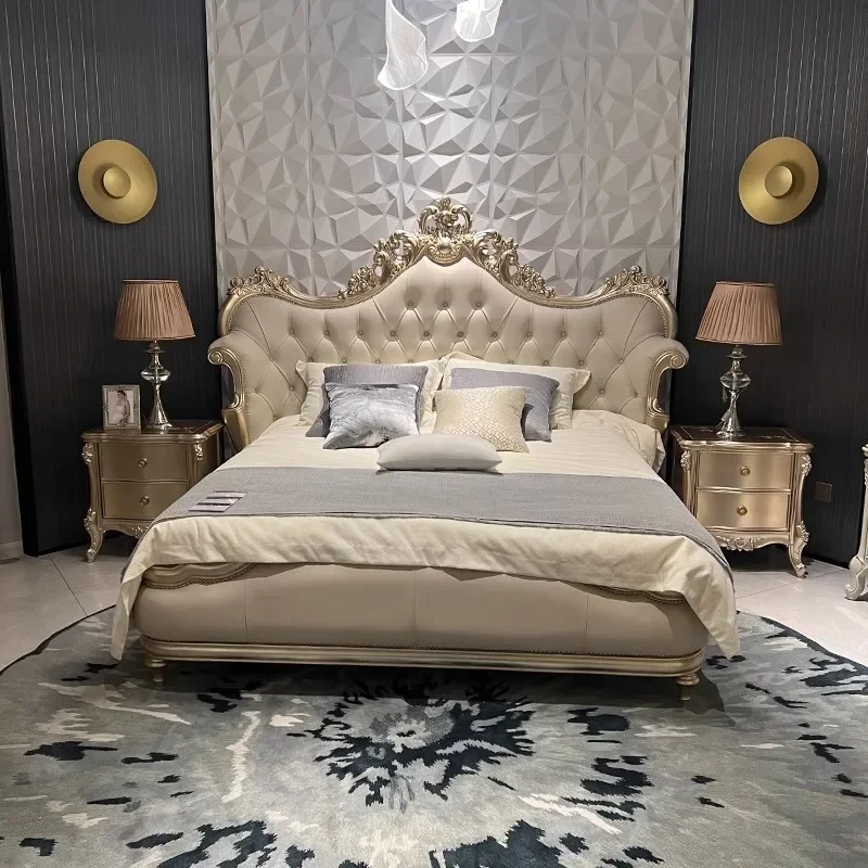 Chinese Style Wooden Bed Big Size Events Salon Comfortable Ergonomic Simple Cute Bed Vintage Professional Muebles Home Products