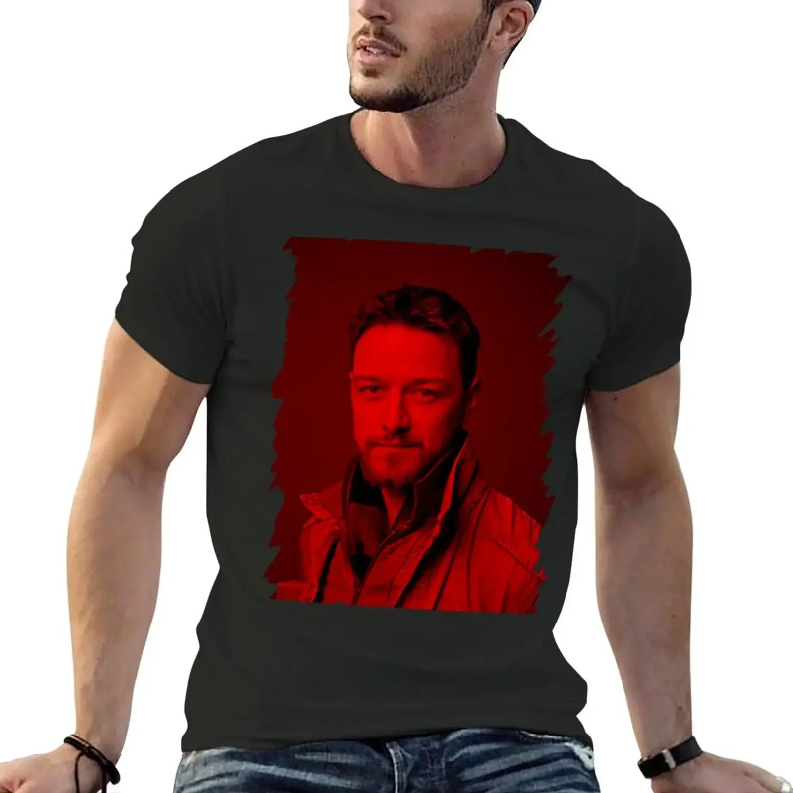 James McAvoy - Celebrity T-Shirt street wear designer shirts anime tshirt customs cotton t shirt men