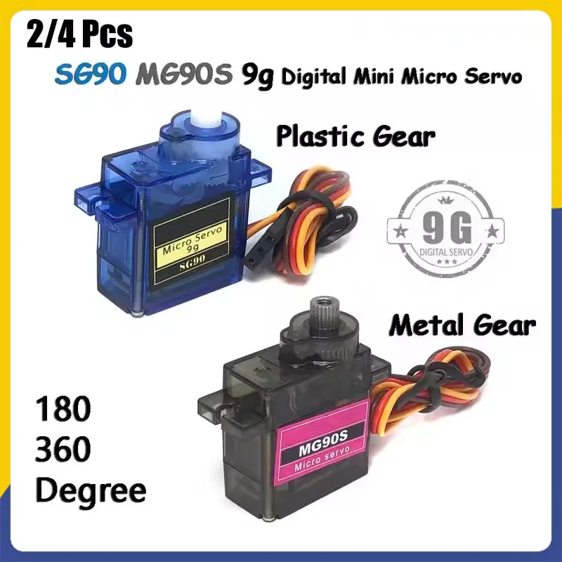 2/4Pcs Sg90 Mg90S 9… - image