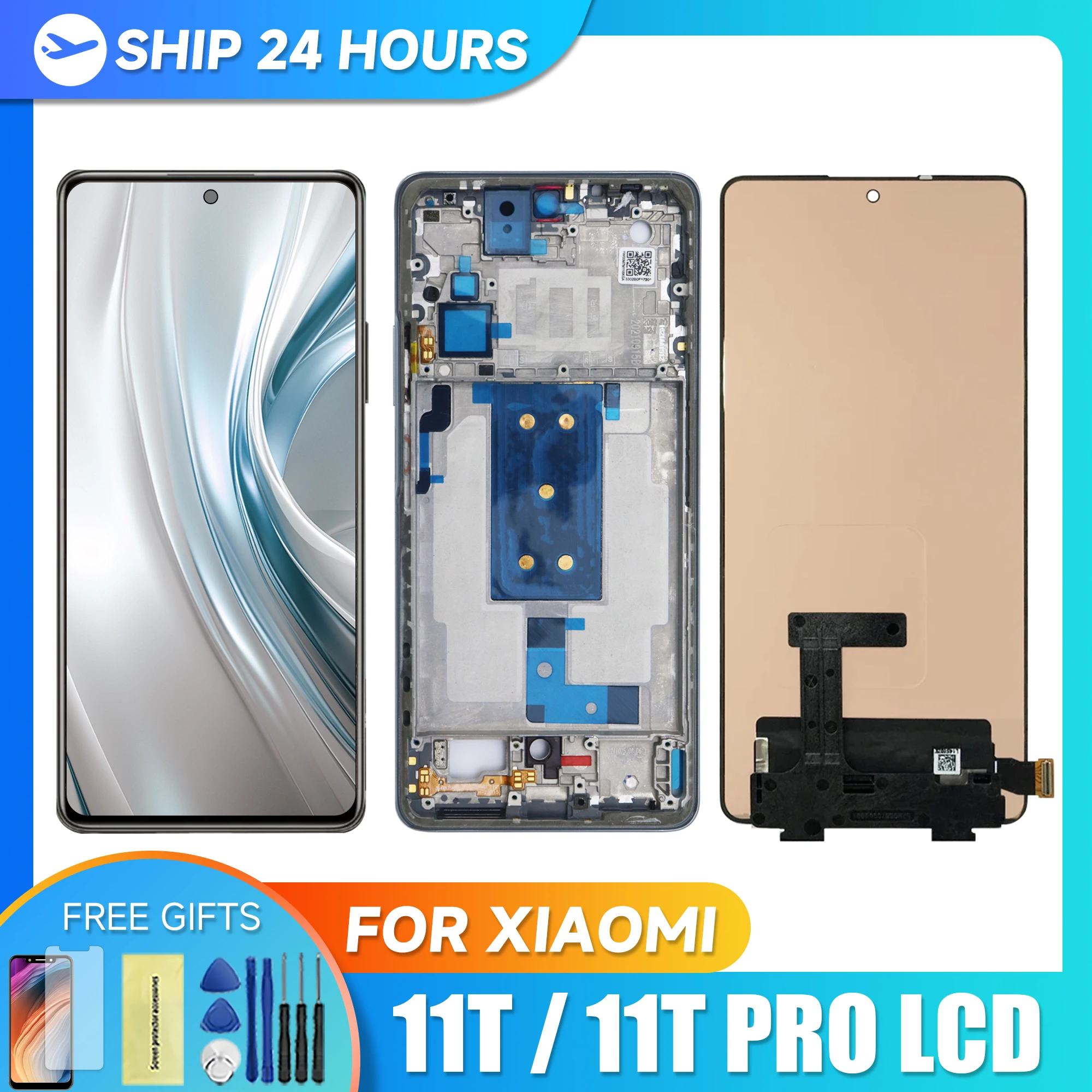 100% Tested Mi 11T Display Replace For Xiaomi Mi 11T Pro LCD 2107113SG Display Touch Screen Digitizer Assembly Repair Screen