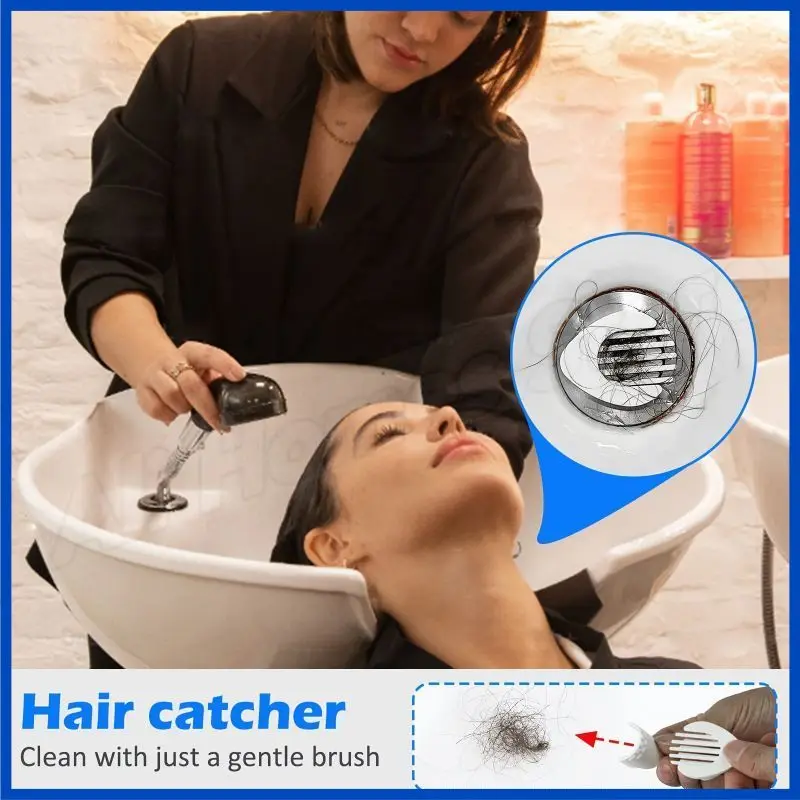 Drain Hair Catcher Separating Bathtub Hair Strainer Drain Protector Screen Fits All Standard Tub Drain Size Clean with ONE Swipe