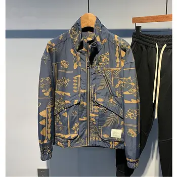 แจ็กเก็ตอเนกประสงค์ทรงหลวมสำหรับผู้ชาย, แจ็คเก็ตลำลองแฟชั่นคอตั้งใช้งานได้หลายโอกาส