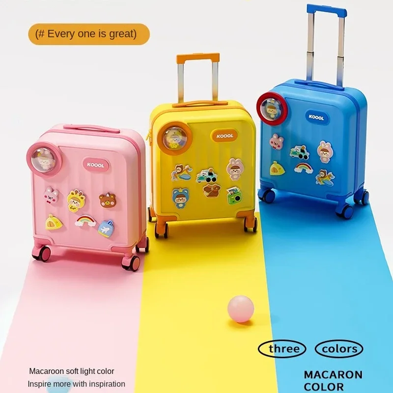 Cute Luggage 16 Inch Children's Suitcase Carry on Small Boys and Girls Suitcase Trip Cabin Trolley Case Suitcases on Wheels