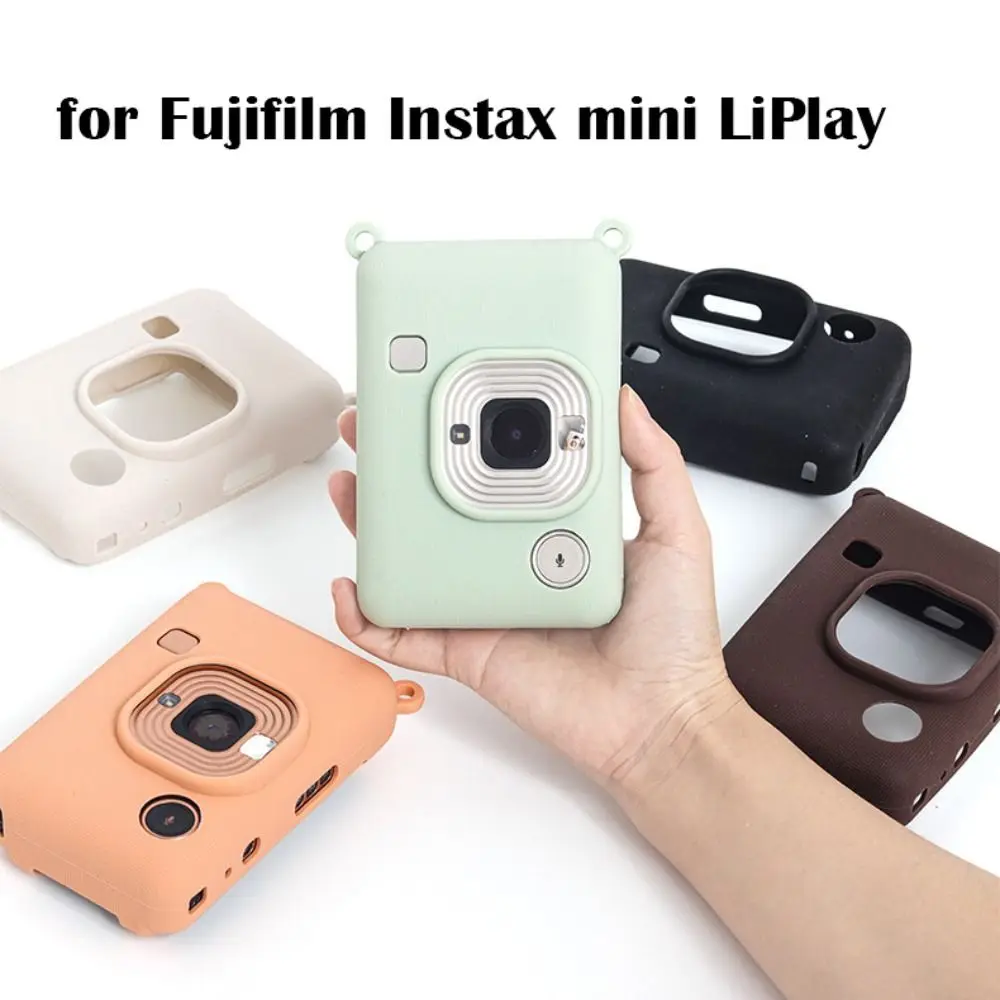 Silicone Instant Camera Case Solid Color Wear Resistant Protective Cover Soft Shockproof for Fujifilm Instax Mini Liplay