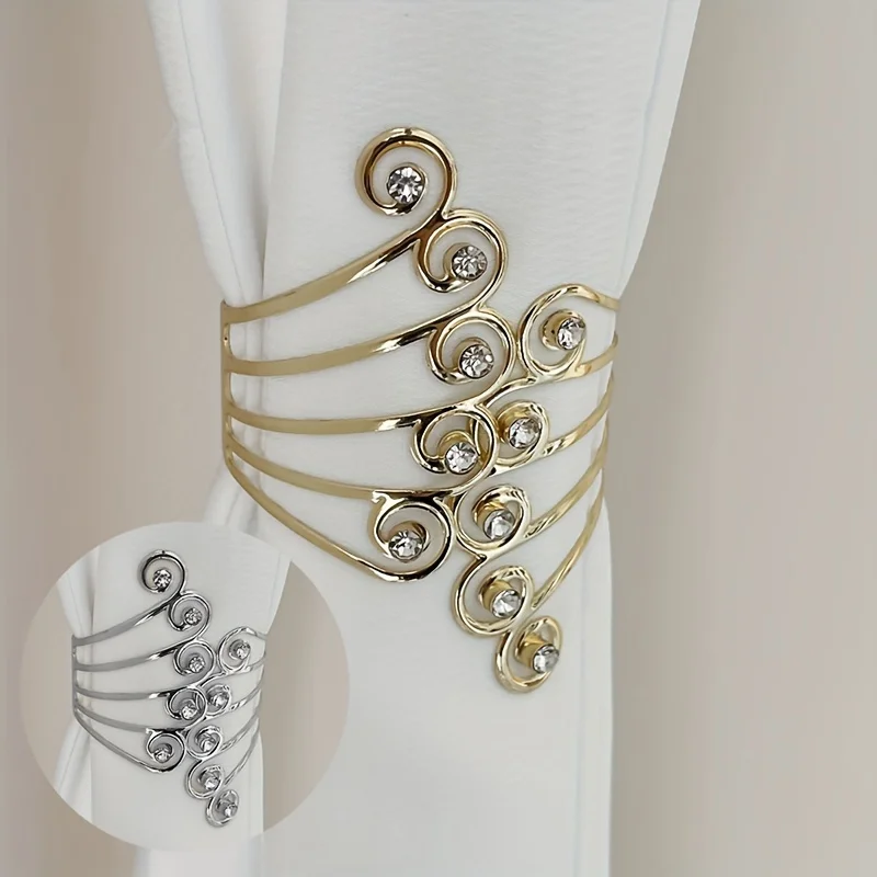 2pcs Creative Fashion Elegant Openable Multi-purpose Roller Shutter Curtain With Binding Straps Curtain Clips Opening Bracelet