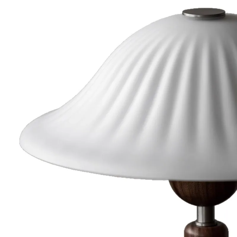 Desk lamp, retro study rechargeable glass atmosphere bedside lamp bedroom premium feeling