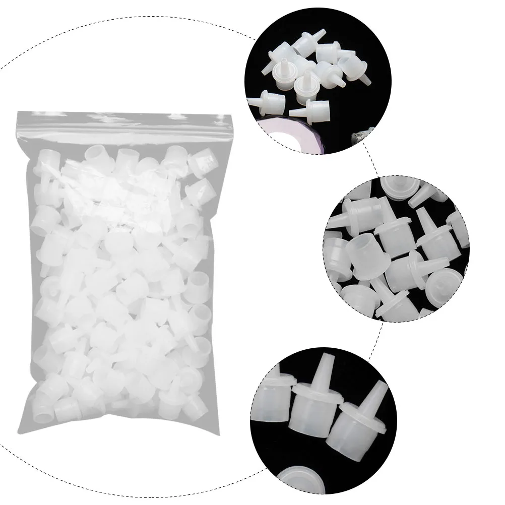 100 Stück Düsenersatzspitzen, Kleberspenderkappen für Wimpernverlängerungsapplikator, Kunststoffflaschenspitzen, Kleberapplikatordüsen