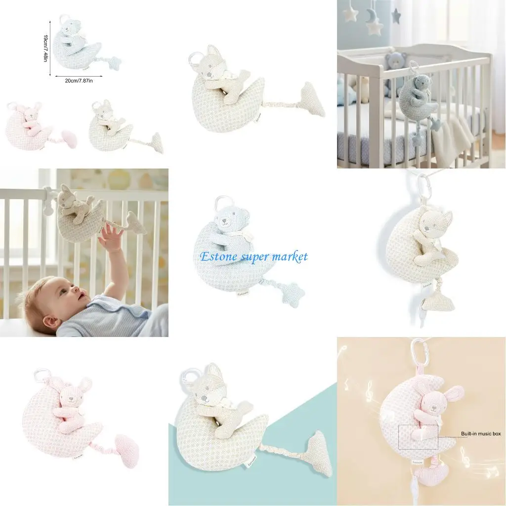 090B Leichtes Baby-Entwicklungsspielzeug, Hörstimulation, Hängeglocke, Baumwolle, Waffel-Design, Mobile