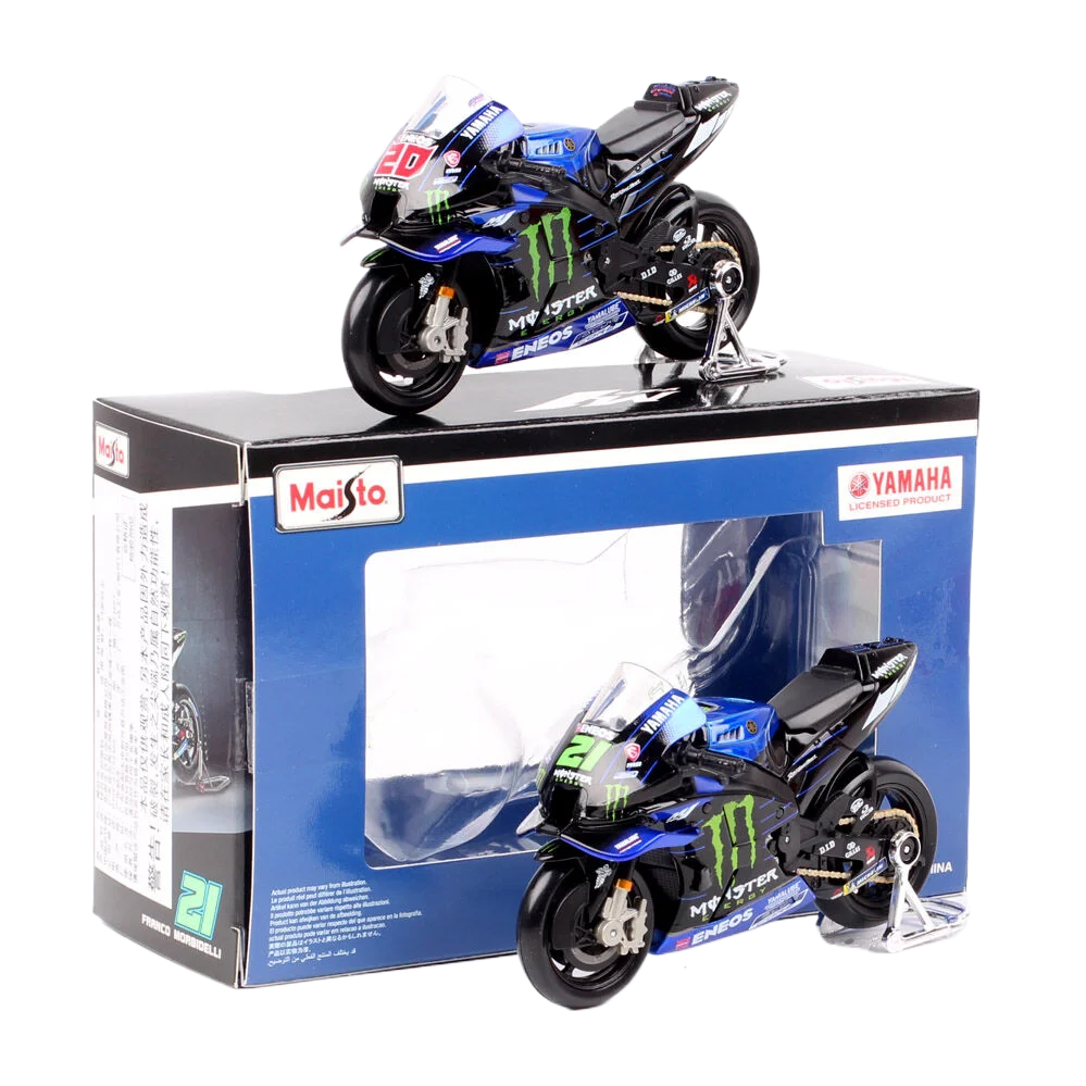 Maisto 1/18 Yamaha YZR-M1 #25 Maverick Vinales #20 Fabio Quartarar #21 Franco Morbidelli Motorcycle Diecast GP Bike Model Toy