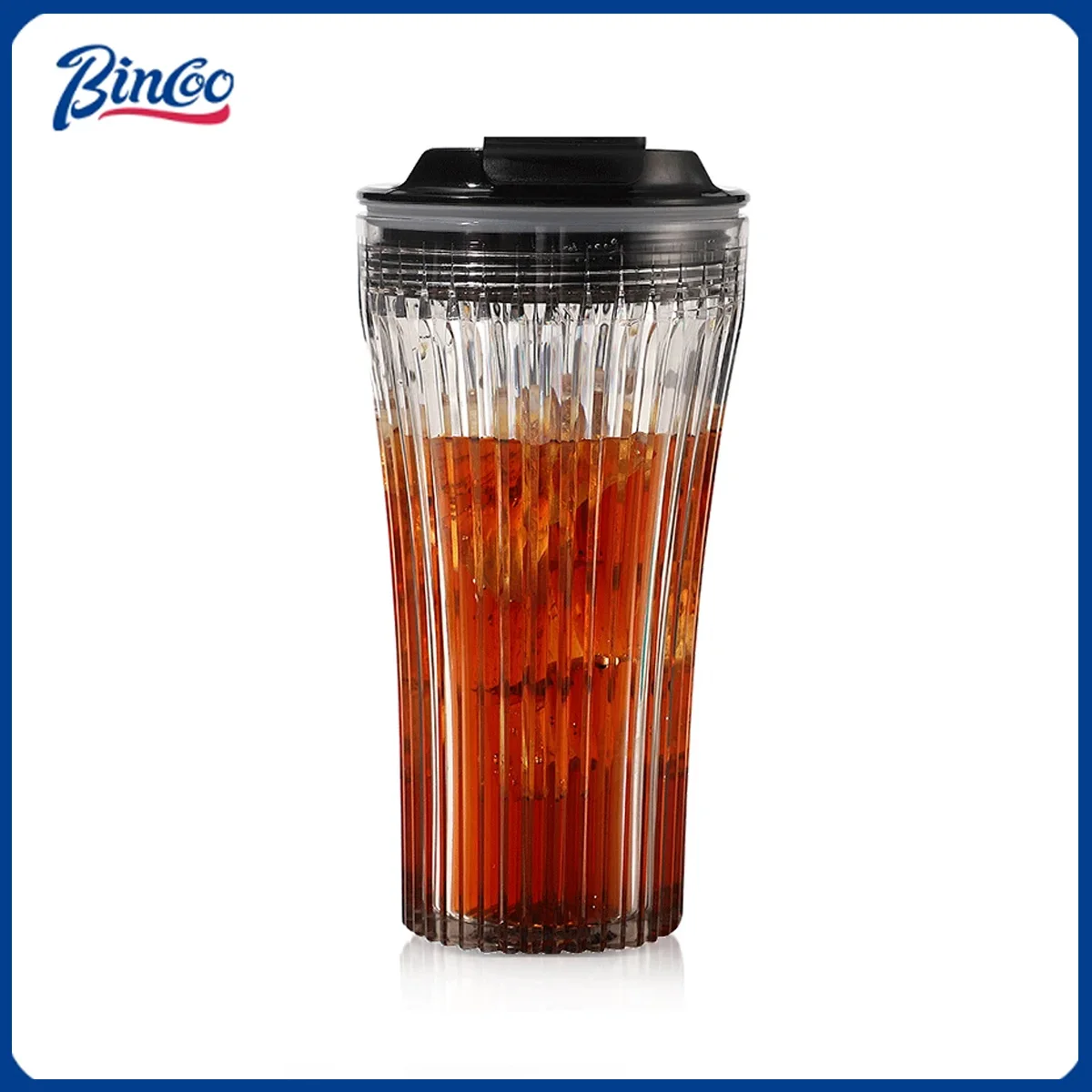 

BINCOO портативная 380 мл летняя пищевая кофейная кружка Tritan герметичная нескользящая автомобильная дорожная чашка уличная спортивная бутылка для воды для кемпинга