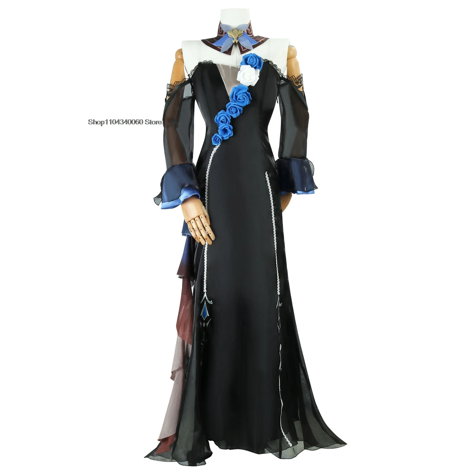 Genshin Impact Eula Cosplay Symphony Concert Costume Carnival Halloween Masquerade Outfit with Wig and Accessories for Women﻿