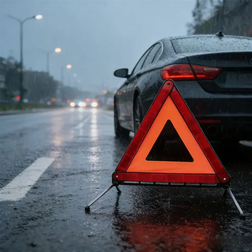 2pWarning Sign Safety Roadside Hazard Sign Warning  Reflective Triangle Car Foldable Emergency Warning Triangles Breakdown Board