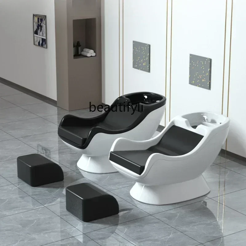 

LXSemi-Lying Barber Shop Shampoo Chair High-End Hair Salon Flushing Bed European Simple Hair Salon