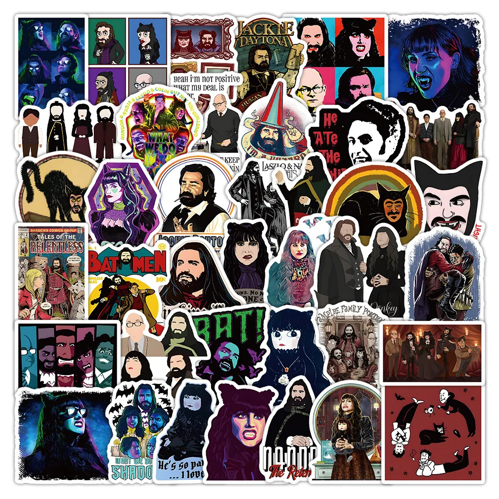 55 Uds. Pegatinas de grafiti What We Do in The Shadow, superventas, pegatinas decorativas personalizadas de dibujos animados