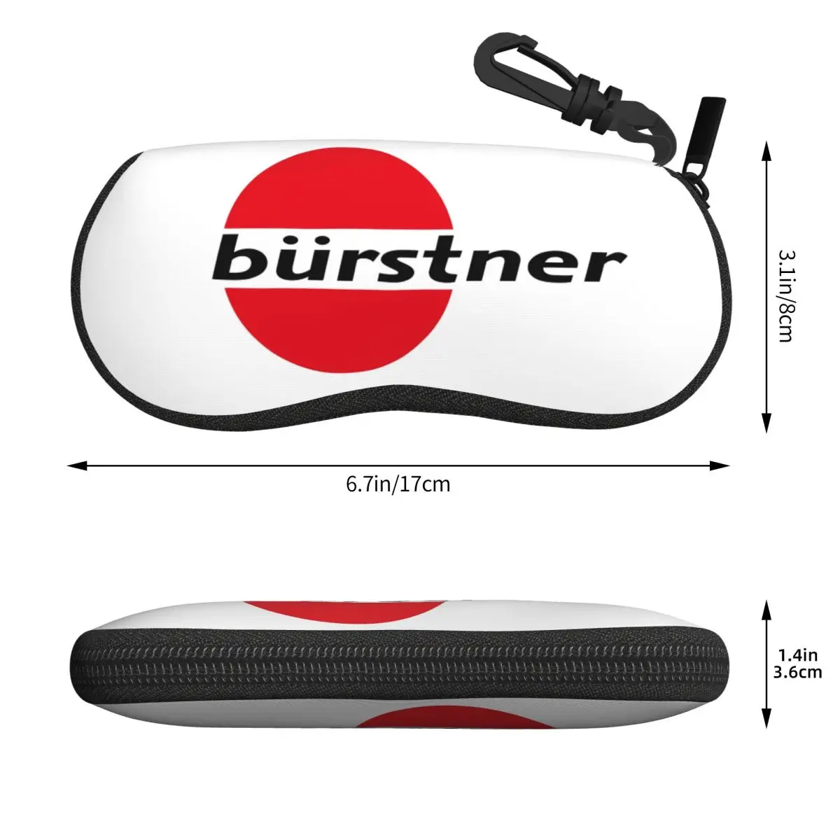 Burstner โลโก้เปลือกแว่นตาป้องกันแว่นตากันแดดกล่องผู้หญิงผู้ชายนุ่มแว่นตากระเป๋ากระเป๋า