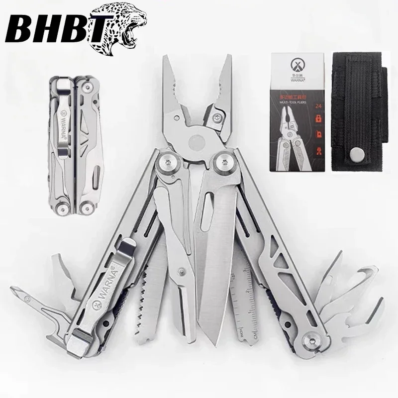 BHBT 20 In 1 Multitool Pliers Folding Multi Tool Scissors Saw EDC Outdoor Camping Survival Tools Home Repairs