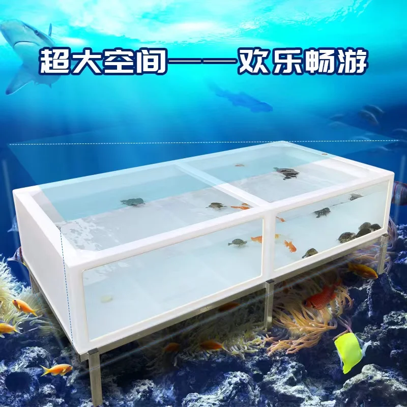 Turtle tank large plastic light body high definition transparent glass deep water fish tank fish pond turtle pond ecological tur