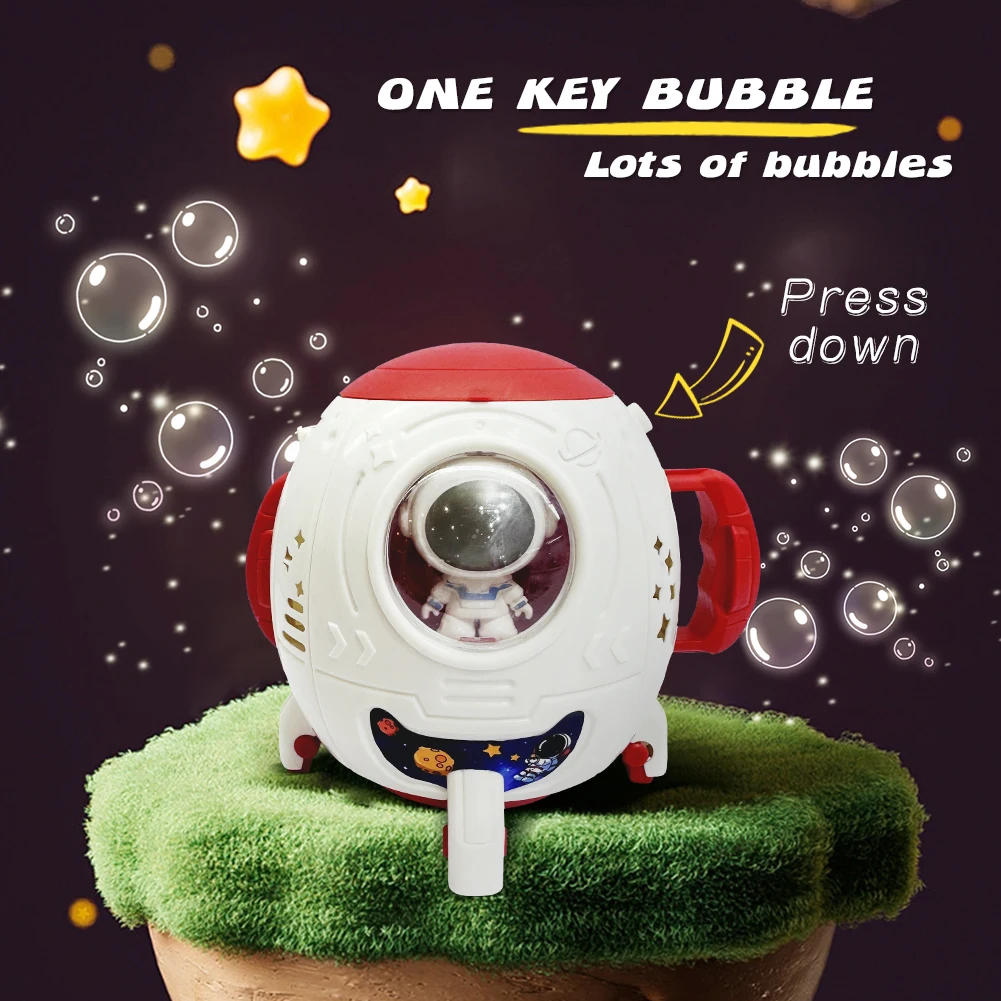 Kinderen Automatische Bubble Machine Rocket Bubble Vorm Blower Astronaut Pomperos Zeep Bubbles Maker Elektrische Outdoor Speelgoed Kid Geschenk