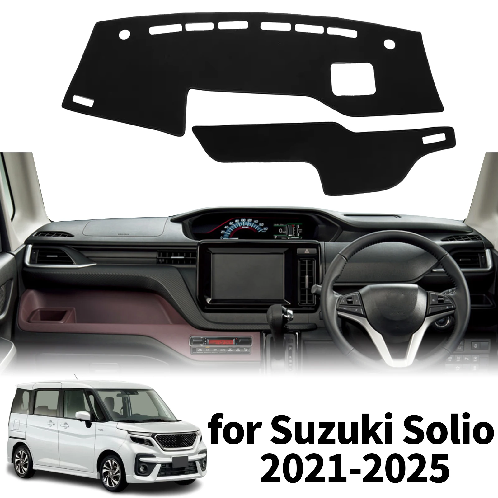 

fit for Suzuki Solio 2021 2022 2023 2024 2025 RHD Car Dashmat Dashboard Cover Pad Protective Carpet DashMat Sunshade Accessories