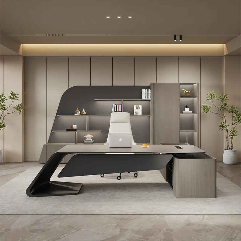 Office Desk Corner Drawers Modern Work  Desk Conference Furniture