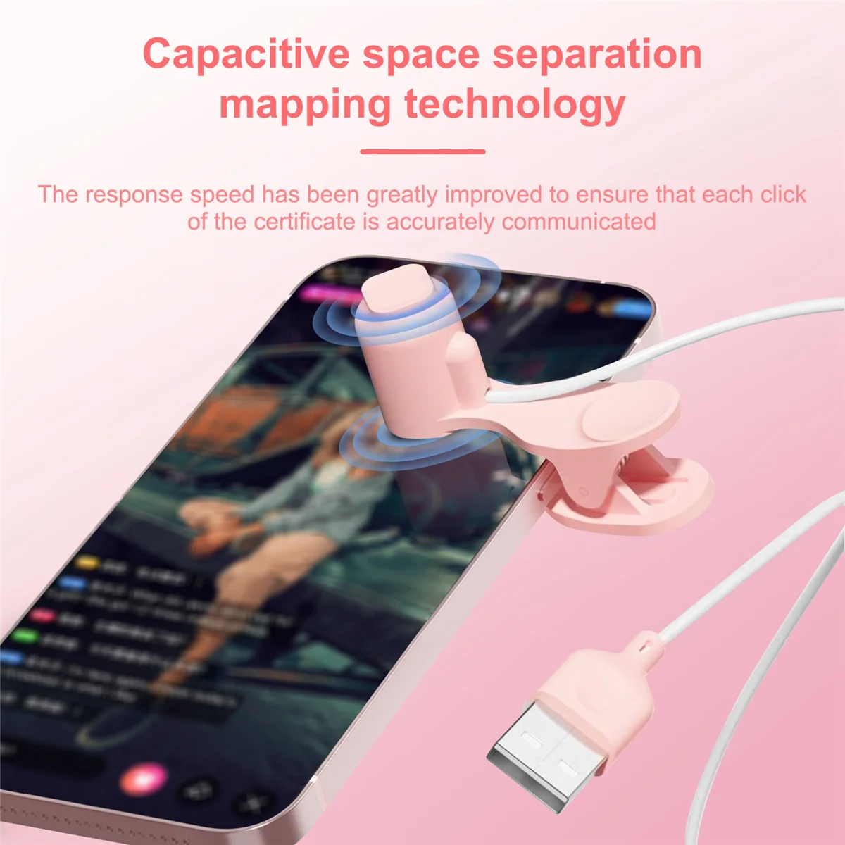 Clicker automático de pantalla de teléfono, Clicker automático de pantalla de dispositivo USB, adecuado para juegos, transmisiones en vivo, vídeo automático