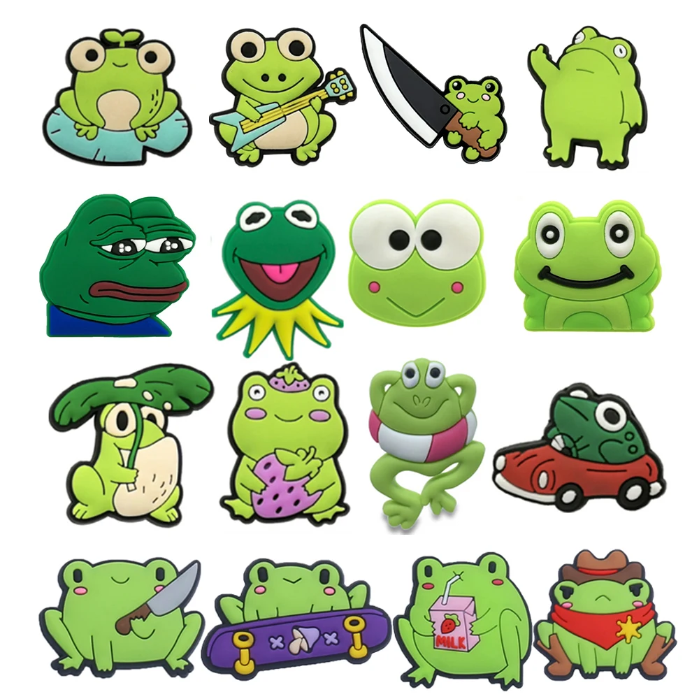10-25 Stück Schuh-Charms der Tier-Serie, niedliche Katze, Frosch, Capybara, Schuh-Accessoires, Dekorationen, passend für Clogs, Sandalen, Garten-Armbänder – Detail 14