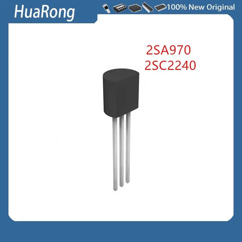 New 200pcs   2SA970 2SC2240 (100PCS* A970 +100PCS* C2240 ) TO-92 Bipolar Transistors - BJT NPN Gen Pur SS New original